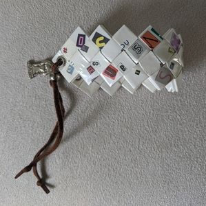 Origami square woven bracelet from Nahui Ollin